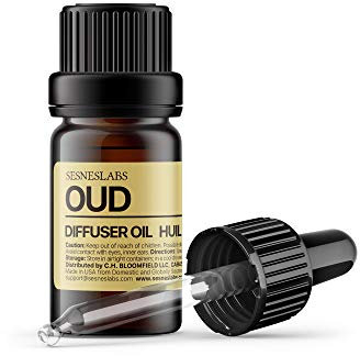 Aceite difusor Oud, aroma de nicho de pimienta, palisandro, cardamomo, vetiver, Oud, haba tonka, mezcla de aceites esenciales almizcle para proyectos de aroma difusor ultrasónico (0.33 oz/10 ml)