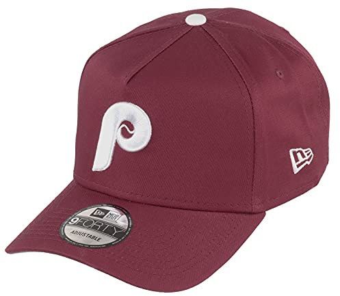 New Era Philadelphia Phillies MLB Cardinal Red 9Forty A-Frame Adjustable Cap - One-Size
