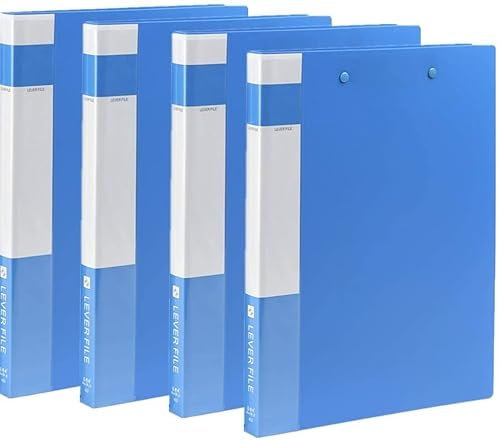 A4 Ordner Verdickte Doppelordner Ordner Dokumententasche Aufbewahrungstasche Dokumentenordner Aufbewahrungsbox Ordnerbrett (Farbe: 4 Stück)