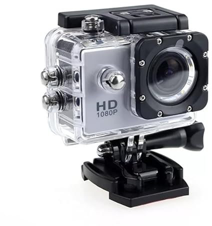ZHUTA Action Kamera 1080P HD 2.0 Zoll Bildschirm Unterwasserkamera,3MP wasserdichte Sports Kamera mit Zubehör Kits,für Schwimmen Tauchen Fahrrad Motorrad usw(grau)