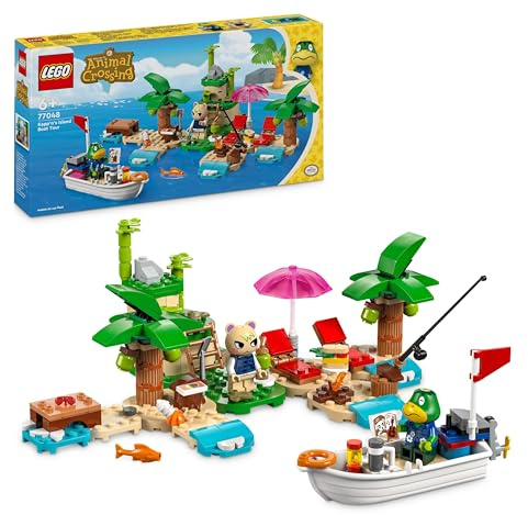LEGO Animal Crossing Kapp’n’s Island Boat Tour, Buildable Creative Toy for 6 Plus Year Old Kids, Girls & Boys, Features 2 Minifigures from the Video Game Series Including Marshal, Birthday Gift 77048