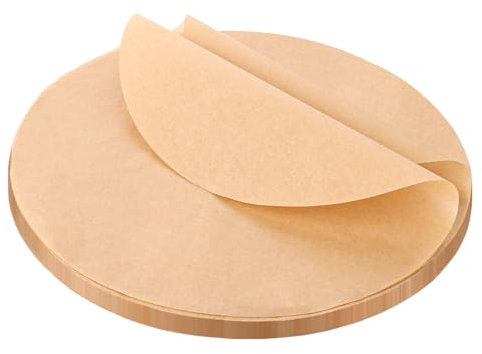 MUXHEL Lot de 200 feuilles de cuisson rondes - Diamètre : 33 cm - Résistantes à la chaleur - Anti-adhésif - Pour gâteaux, pizzas, four