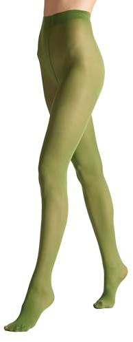 VENEZIANA NUOVA Satinelle 40 DEN Collant Colorati Donna - Microfibra - Opachi E Resistenti - Eleganti - Adatti Per Ogni Occasione - Calze Comode E Morbide - Alta Qualità - Verde - XL