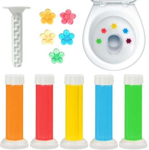 5 Pezzi Dischi Gel Wc, Detergente Bagno, Fragranza Floreale E Fruttato - 60 Dischi Gel Igienizzanti Wc (Seguire le istruzioni nel video)