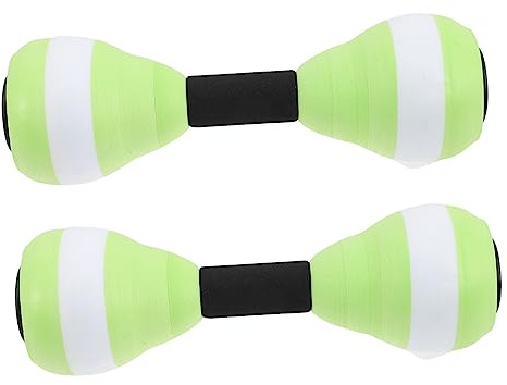 PRETYZOOM Manubri Acquatici Eva Galleggianti per Esercizi in Piscina Donna Pesi Acquagym Resistenti per Allenamento Fitness e Riabilitazione Acqua Verde-Bianco