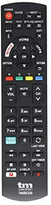 TM Electron TMURC330 Mando a Distancia Universal Compatible con televisores Panasonic, con Botones de Acceso Directo a Plataformas Digitales (VOD)