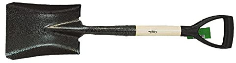 Easy Shopping® SQUARE MICRO SHOVEL Square Head Micro Shovel With Wooden Handle Strong Durable Outdoor Garden Gardening Tools Hand Tool Digging Spade Planting Lightweight Compact Weatherproof