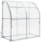 [en.casa] Serre de Jardin Adossée Protection Intempéries Porte Zippée Latérale pour Fleurs Légumes Herbes Acier PVC 100 x 200 x 215 cm Transparent