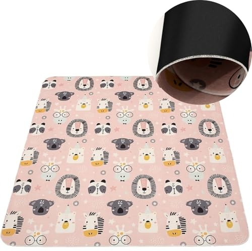 HAMUR HOME Baby Spielmatte Anti-Rutsch Spielteppich Faltbarer Krabbelmatte Kinder BabyTeppich 150x150cm für Kinderzimmer Spielzimmer Waschmaschinen Waschbar Kindermatte (Cute)