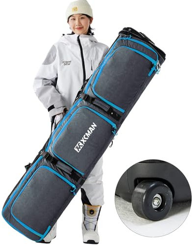 XCMAN Roller Snowboardtasche mit Rollen, verstellbare Länge Snowboard-Tasche Für -Skitrage-Rucksack Flugreisen geeignet