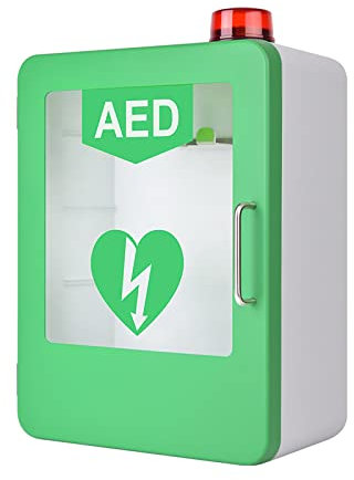 AED-Defibrillator-Aufbewahrungsschrank, An Der Wand Befestigter Herzdefibrillations-Alarmkasten Aus Kunststoff, Erste-Hilfe-Schrank Mit Alarmsystem, Korrosionsbeständig Und Ungiftig, Für Büro