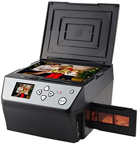 Digital Film & Slide Scanner with 22MP, Convert Color & B &W 35mm, 110Film Negatives Slides/Photo/Document/Business Card to JPEG Digital Photos, Support USB Output