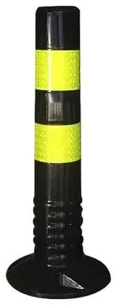 Coni stradali, Paletti delimitazione, Nero Giallo Coni Stradali Riflettenti Per Il Parcheggio, 45 75 CM Delineatore Flessibile Industriale Rotondo Per Passo Carrabile, Costruzione E Strada Statale(1 P