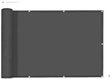 AMEEDA Insynsskydd för balkong, solskydd, nät, ventilation, integritet, skärm, Oxfordtyg, balkong, staket, panel, balkong, staket, täckduk för hem trädgård (grå)