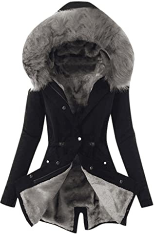 Uwdiohq Offerte Primaverili Giubbotto in Ecopelle Donna Giacca Ecopelle Rosa Felpe Invernali Donna Parka Donna Primaverile Nero Cappottino Elegante Donna Nero Clearance Items