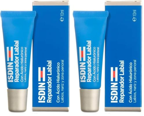 ISDIN Reparador Labial Fluido, Protege y repara los labios, la nariz y la zona perioral, con ácido hialurónico, 10ml