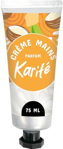 French Tendance - Crème Mains - Soin Intense Pour Tout Type de Peau - Hydratante - Réparatrice - Nourrissante - Protection - Tube de 75 ml - Senteur Karité