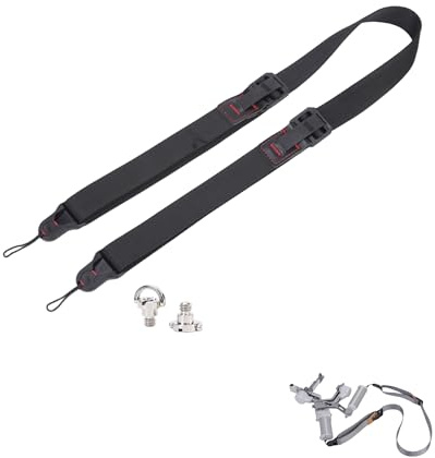 Lokyoyo RS4 Mini nackrem, viktminskning justerbar axelrem för DJI RS4 mini gimbalstabilisator, dekompressionssnodd stresslindring bälte belastningsreducerande rep tillbehör, Svart1, 138cm