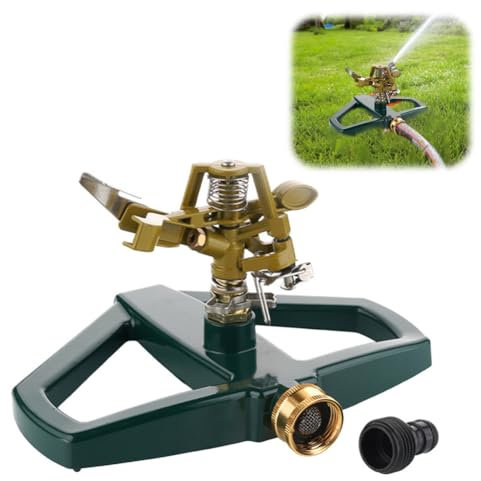 Arroseur de pelouse en métal, arroseur pulsé pour arrosage Gardena, pulvérisateur impulsif avec support et socle, arroseur d'eau automatique, pelouse, pulvérisateur à impulsions rotatif à 360°