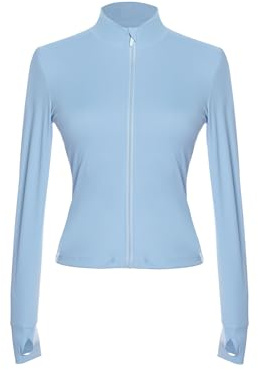 Qiyunfly Girls Workout Coat Lightweight Yoga Dance Riding Jacket