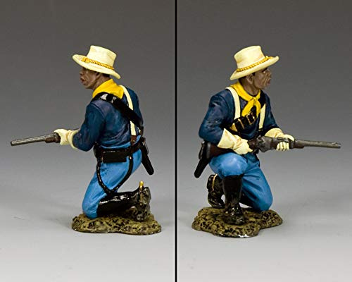 King & Country Toy Soldiers The Real West TRW120 Buffalo Soldier Kneeling Ready 1:30 Scale Pewter