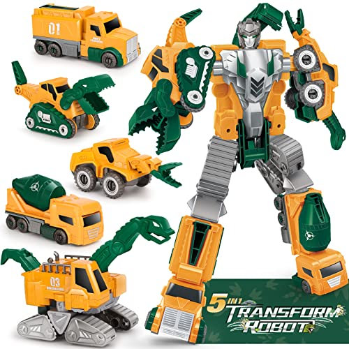 Dreamon Dinosaurier Spielzeug für Kinder, 5 in 1 Roboter Bausteine Kinder, Roboter Geschenk für Jungen ab 3 4 5 6 7 Jahren