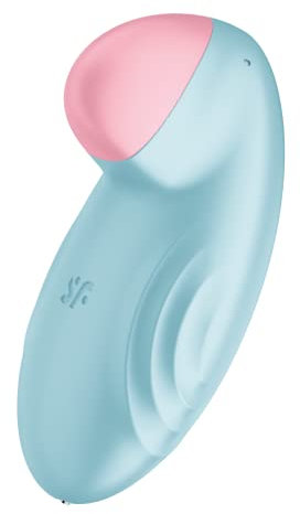 Satisfyer Tropical Tip Connect App Vibrator | Bluetooth Vibratoren für klitorale Stimulation | Ergonomisch & wasserdicht (IPX7) | Auflege-Vibrator aus hochwertigem Silikon für Frauen in Blau