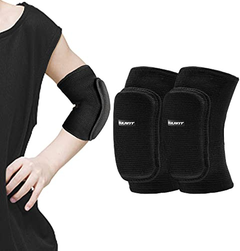 EULANT Coderas con Acolchada, Elástico Protector Codo para Portero Baile MTB Fútbol Voleibol Baloncesto Ciclismo Patinetes Skating Lucha Scooter Patinaje Breakdance,M