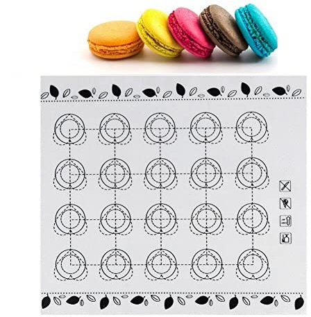 Fopytu Tapis À Pâtisserie en Silicone Macaron, Doublure De Biscuits À Plaque À Pâtisserie sans Bâton, Tapis De Cuisson Parfait pour Les Macarons, Pâtisserie, Fabrication De Gâteaux De Pain