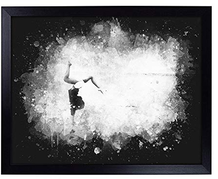 Lap Tray with Cushion | Gymnastics on the Beach Paint Splash | Padded Bean Bag Cushion | For Eating, Working, Crafting, Laptop | Portable Table Desk