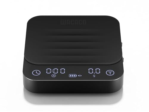 WACACO Exagram Pro Coffee Scale with Timer, Super Mini Food Scale with Carrying Box, Three Modes [Normal mode/Espresso mode/Pour-over mode] Kitchen Scale Rechargeable, Black