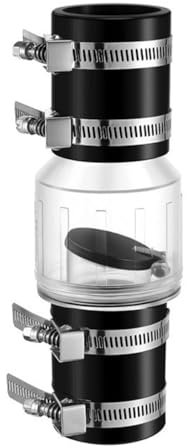 Tiardey Válvula de retención silenciosa para aguas residuales Deflector con resorte Válvula de retención de 2 pulgadas Accesorios para bombas de agua Eliminan eficazmente el ruido del impacto del agua