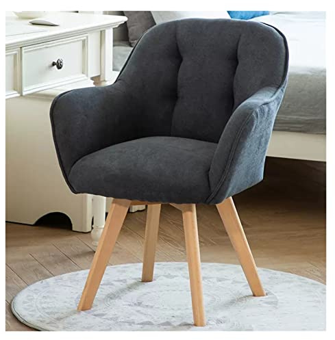 Velvet Upholstered Swivel Armchair with Sturdy Wood Legs Gray Ideal for Small Spaces Club Leisure Guest Lounge Chair