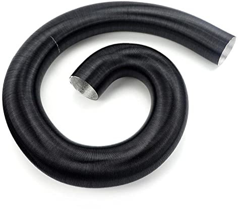 75mm Heater Ducting 2m Aluminium Flexible Ducting Hose Black Warm Heater Duct Pipe Ducting Ventilation Hose For Car Diesel Heater
