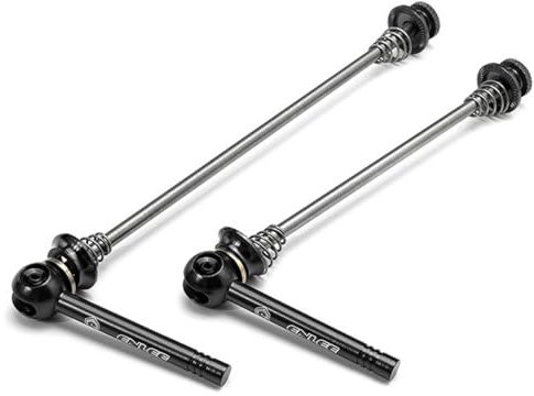HOUSON Tc4 - Cierre rápido de titanio para bujes de bicicleta, peso ligero (50 g/par), palanca de aluminio 7075, 100/130/135 mm, bicicleta de carretera (negro)