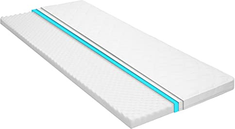 INLIFE sur-Matelas 120 x 200 cm Mousse Froide Profil d'œuf 6 cm