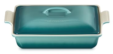 Le Creuset Stoneware Covered Rectangular Casserole, 12 x 9, Riviera