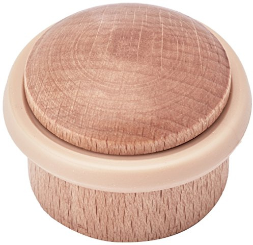 Brinox Butée en bois cylindrique avec vis invisible, hêtre, 2,9 x 3,5 x 3,5 cm