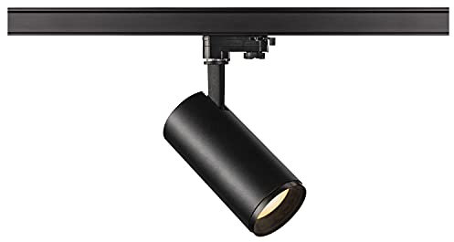 SLV 3 Phasen System Leuchte NUMINOS® PHASE M / LED 3-Phasen-Strahler, Spot, Decken-Strahler, Decken-Leuchte, Schienensystem, Innen-Beleuchtung / 2700K 20.1W 1925lm schwarz dimmbar 24Grad, 1004170
