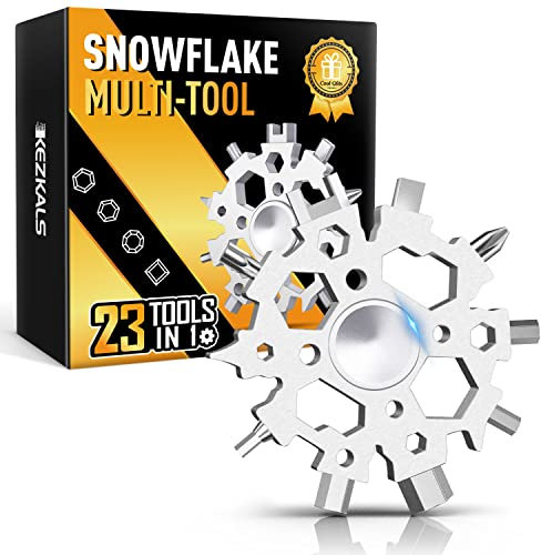 KEZKALS Vatertagsgeschenk, 23-in-1 Schneeflocken Multitool, Geschenke für Männer, Männertag Geschenke für Papa, Lustige Kleine Geschenke für Männer, Geburtstagsgeschenk für Männer, Vatertag geschenk