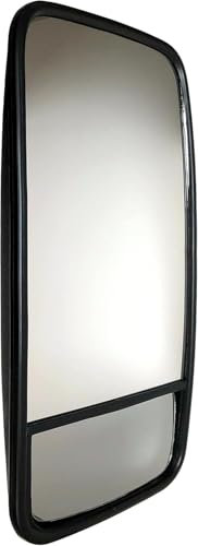 MelTruck Rétroviseur extérieur chauffant à 2 segments 440 x 220 mm R1800 Ø 15-28 24 V E20 pour tracteur camion (1, 440 x 220 mm - Chauffé - Double)