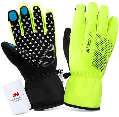HIKENTURE Winterhandschuhe- [Mit 3M Thinsulate Insulation] - Warme Fahrradhandschuhe Herren Damen Winter - wasserdichte Touchscreen Handschuhe Fahrrad Winter - Winterhandschuhe Fahrrad-A2-M