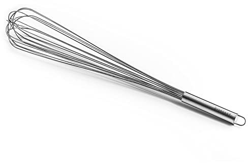 Forgast Edelstahl Schneebesen | Länge 60cm | Whisk | Rührbesen | für Mischen, Rühren Von Teig, Eiern, Aufschäumen, Schlagen und Rühren
