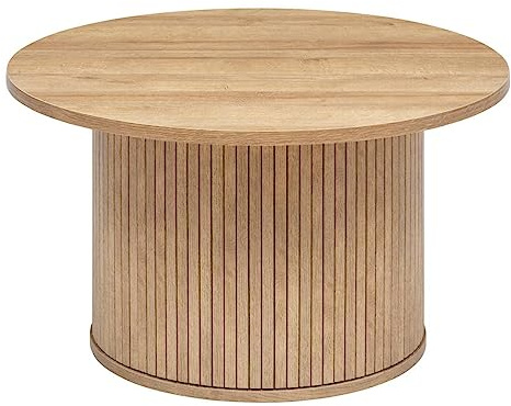 Atmosphera Interior Designer - Mesa de Centro Colva con Efecto Madera - Mesa Auxiliar para Dormitorio, salón y Oficina - Superficie Impermeable - 70 cm de Profundidad x 40 cm de Alto