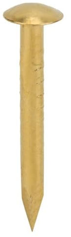 KOSDFOGE 100 Piezas de Clavos de Cabeza Redonda, Clavos Vintage de Latón Descarado, Accesorios de Instalación de Sujetadores para Manualidades DIY(15mm)