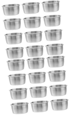 Ciieeo 2 Set Di Contenitori Per Salse in Salice in Acciaio Inox Per Immersione Forniture Per Ristoranti 12 Pezzi*2