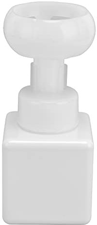 Botella dispensadora de jabón espumoso de 250 ml, dispensador de jabón líquido en Forma de Flor Reutilizable portátil Recargable para jabón líquido, champú y Gel de baño (Really White)
