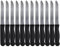 OWLMATE Juego de 12 cuchillos para pan, cuchillos de desayuno negros dentados, de acero inoxidable, cuchillo para mantequilla, cuchillo para pan, cuchillo para tomate y apto para lavavajillas
