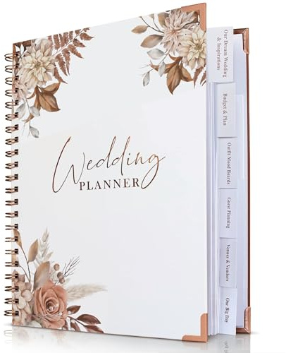 WeddingGiftsWedding Wedding Planner for Bride,Wedding Planning Book and Organizer,Wedding Binder Book with Pockets,Perfect Engagement Gifts for Newly Enaged Couples (Autumn)