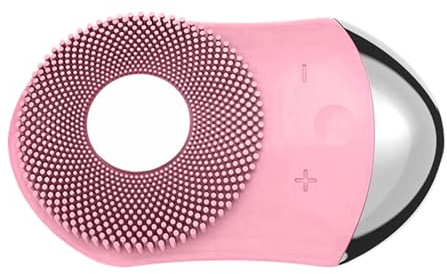 Spazzola detergente per viso elettrico, spazzola per la pulizia del viso - dispositivo detergente viso in silicone per pelle sensibile, da donna, casa, palestra, spa da viaggio